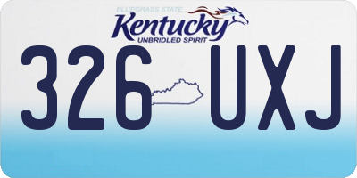 KY license plate 326UXJ