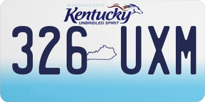 KY license plate 326UXM