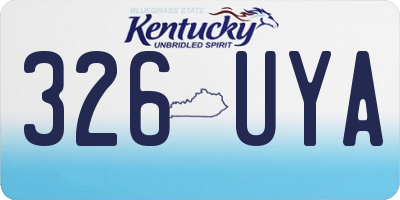 KY license plate 326UYA