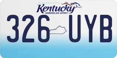 KY license plate 326UYB
