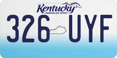 KY license plate 326UYF