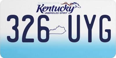KY license plate 326UYG