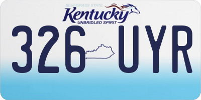 KY license plate 326UYR