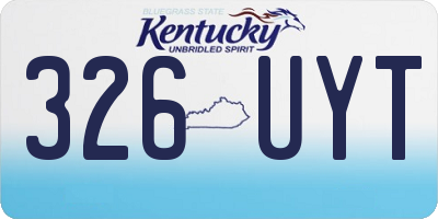 KY license plate 326UYT