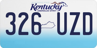 KY license plate 326UZD