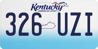 KY license plate 326UZI