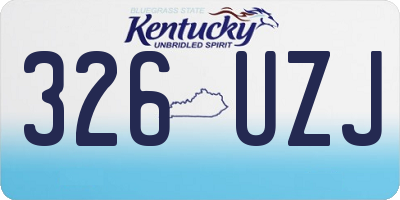 KY license plate 326UZJ