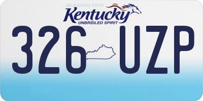 KY license plate 326UZP