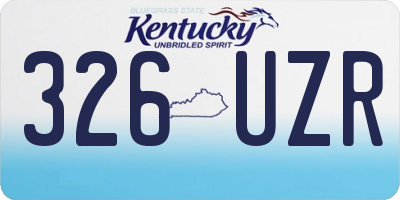 KY license plate 326UZR