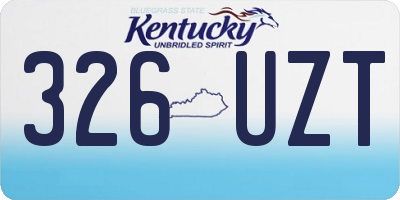 KY license plate 326UZT