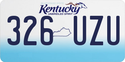 KY license plate 326UZU