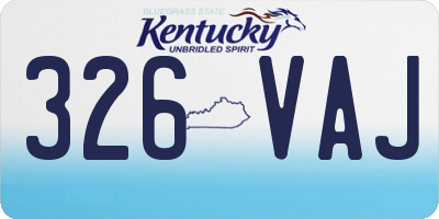 KY license plate 326VAJ
