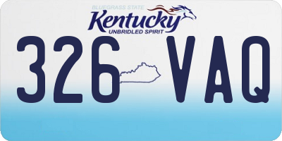 KY license plate 326VAQ