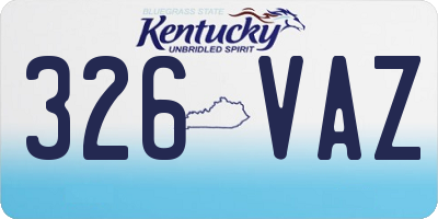 KY license plate 326VAZ