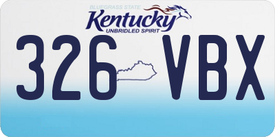 KY license plate 326VBX