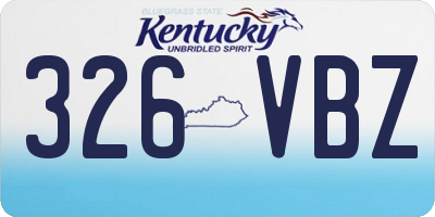 KY license plate 326VBZ