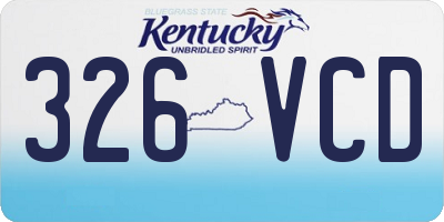 KY license plate 326VCD