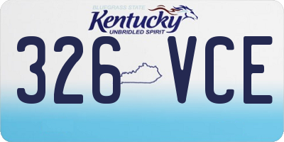 KY license plate 326VCE