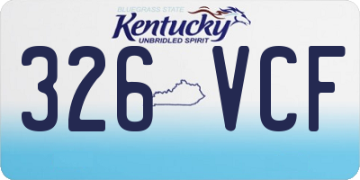 KY license plate 326VCF