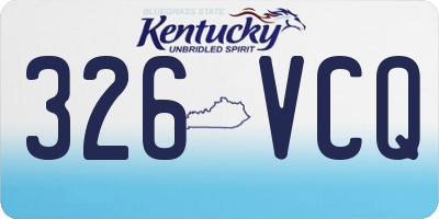 KY license plate 326VCQ