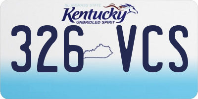 KY license plate 326VCS