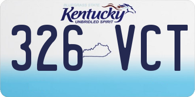 KY license plate 326VCT