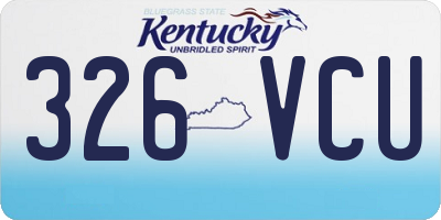 KY license plate 326VCU