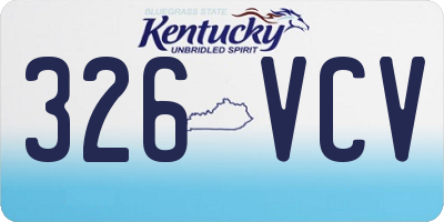 KY license plate 326VCV
