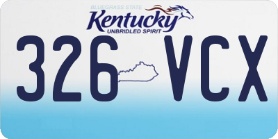 KY license plate 326VCX