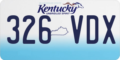 KY license plate 326VDX