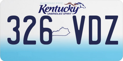KY license plate 326VDZ