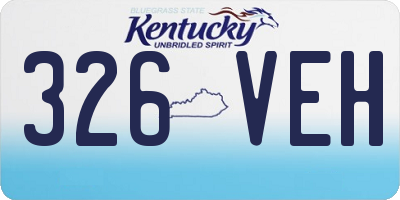 KY license plate 326VEH