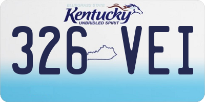 KY license plate 326VEI