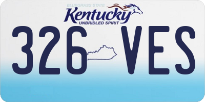 KY license plate 326VES