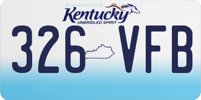 KY license plate 326VFB