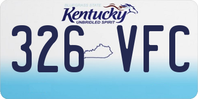 KY license plate 326VFC