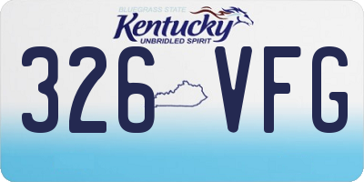 KY license plate 326VFG