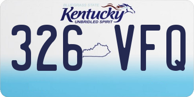 KY license plate 326VFQ