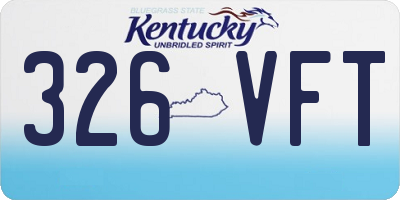 KY license plate 326VFT