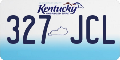 KY license plate 327JCL