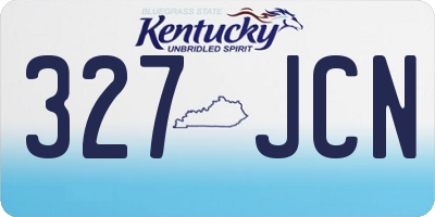 KY license plate 327JCN