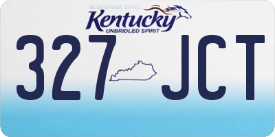 KY license plate 327JCT