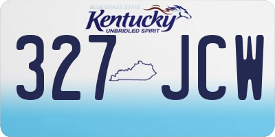 KY license plate 327JCW
