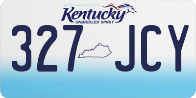 KY license plate 327JCY