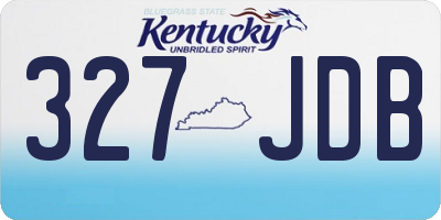 KY license plate 327JDB