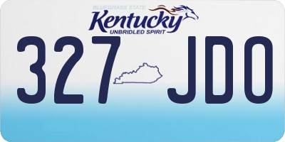 KY license plate 327JDO
