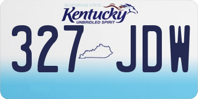 KY license plate 327JDW