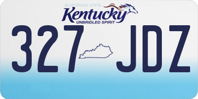 KY license plate 327JDZ