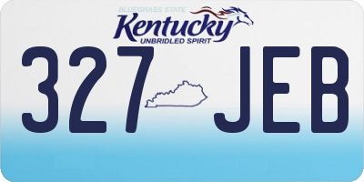 KY license plate 327JEB