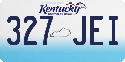 KY license plate 327JEI
